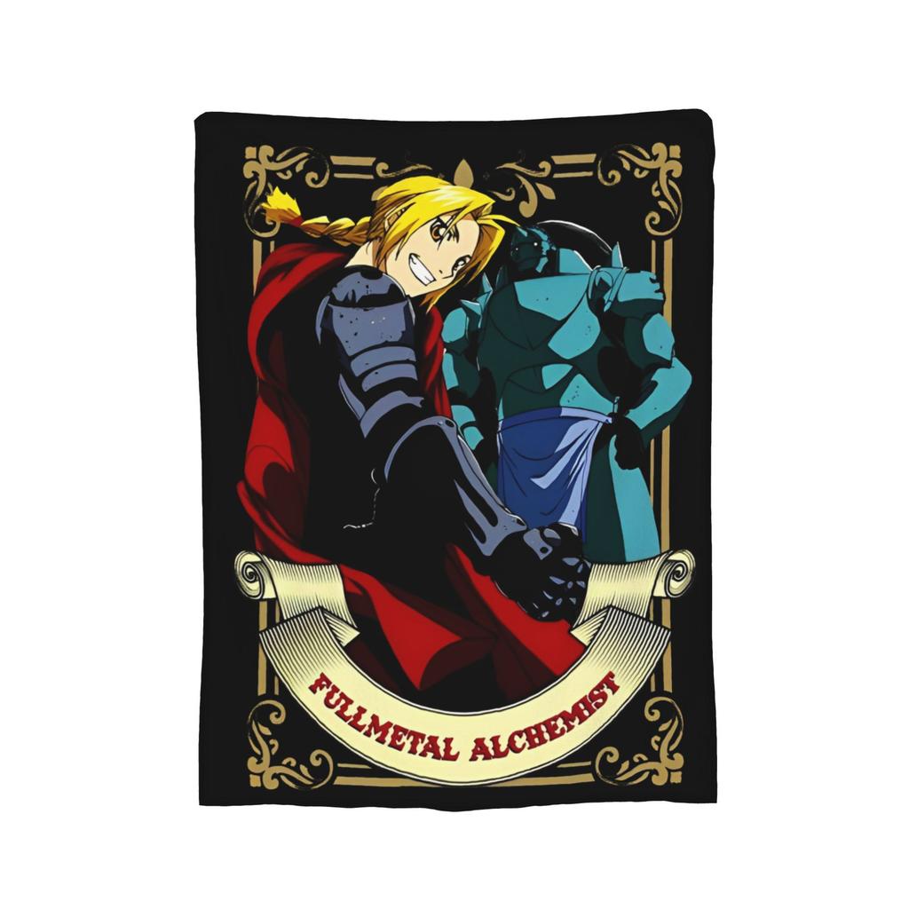 Fullmetal Alchemist Blanket Cover Flannel Anime Manga Warm Throw Blankets for Bedding Couch Bed Rug