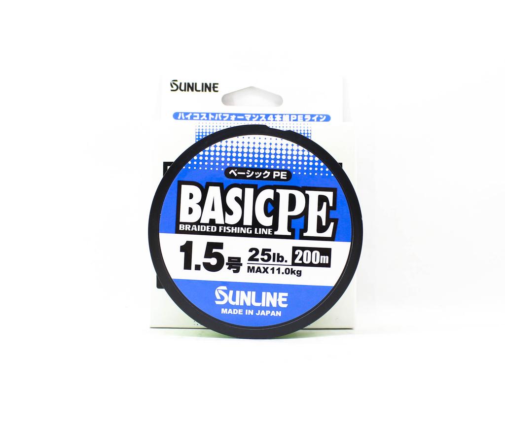 Sunline P.E Line X4 Basic P.E HG 200m P.E 1.5 25lb LG (7937)