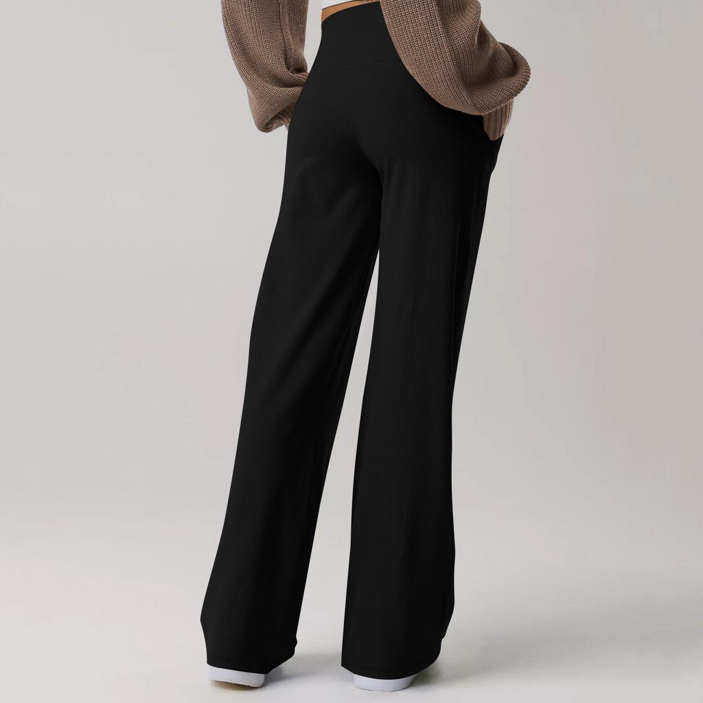 Women’s High Waist Wide Leg Lounge Pants Casual Loose Fit Long Trousers Soft Fabric with Pockets for Daily Wear