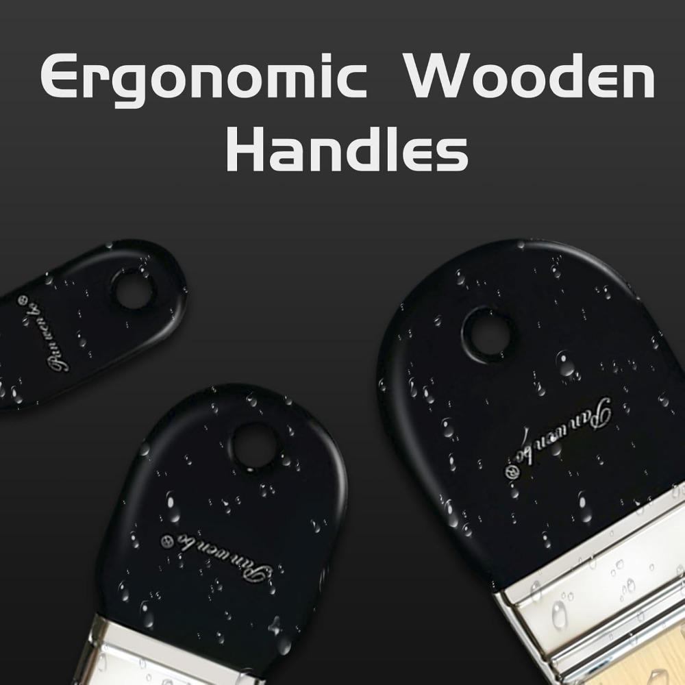 Wooden Handle Painting Brushes Soft strokes Hair Scrubbing Brush  Students