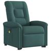 Electric Massage Recliner with Rising Function Dark Green Fabric