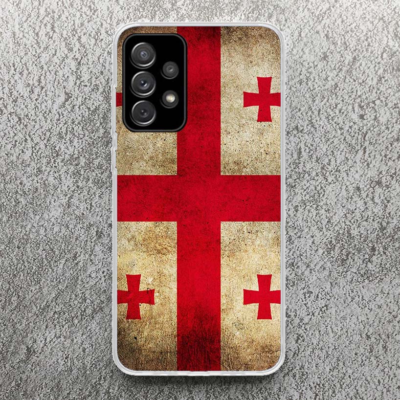 Georgia Flag Phone Case For Samsung Galaxy A52 A42 A32 A22 A12 A02S A51 A50 A71 A70 A41 A31 A21S A30S A20S A40 A30 A20E A10