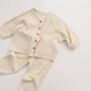 Korean-Style Children's Clothing, Same Style as Little Orange, Waffle-Patterned Baby Jumpsuit, Anti-Dirt Outdoor Wear