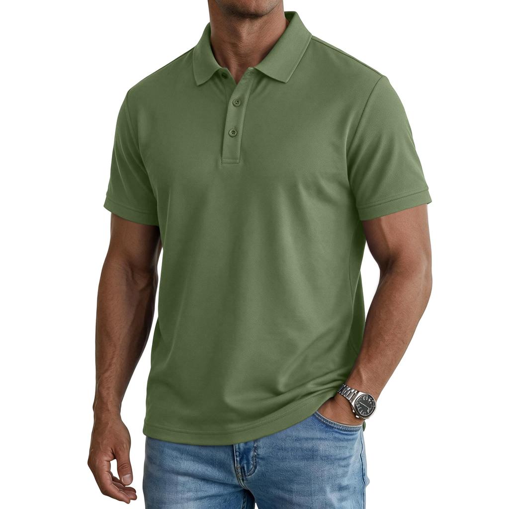 Men's Casual Short Sleeve Shirt Breathable Versatile Top for Outdoor Daily Wear
