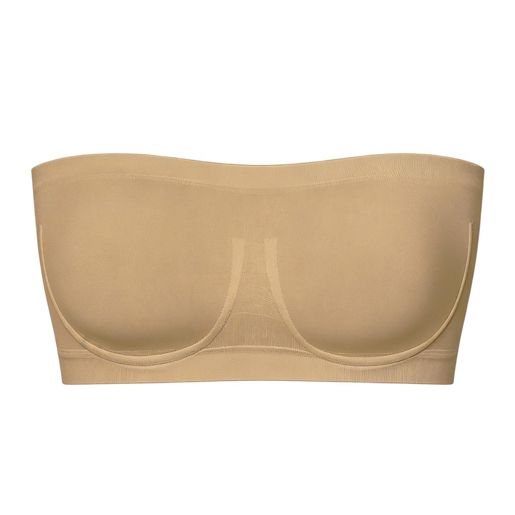 Zeriluna Strapless Non-slip Bandeau Bra Highly Elastic and Comfortable Off-shoulder Clothing Available In Multiple Colors
