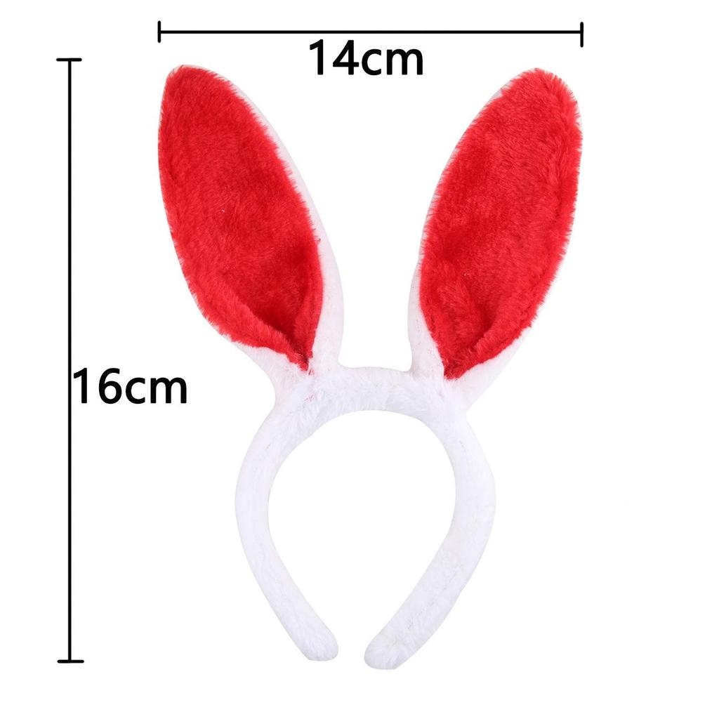 Plush Bunny Ears Headbands,Assorted Color Rabbit Ear Hairband for Easter Halloween Costume Party Favor