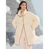 ELLE 90% Goose Down Colorblock Stand-up Collar Down Jacket
