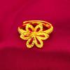Vietnam Sand Gold Women's Hexagonal Flower Fashion Ring