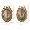 Vintage Oval Picture Frame with Bowknot Photo Frame for Wall Hanging Or Tabletop Ideal for Home Decoration And Wedding Displays