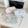 Rhombus Stationery Storage Bag Flower Makeup Lipstick Bag Large Capacity Pen Case  Students