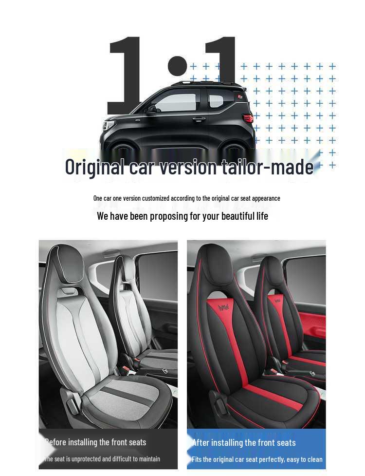 202426 Wuling Hongguang Mini Macaron Full-Coverage Seat Cushion - Modified Interior Car Seat Cover.