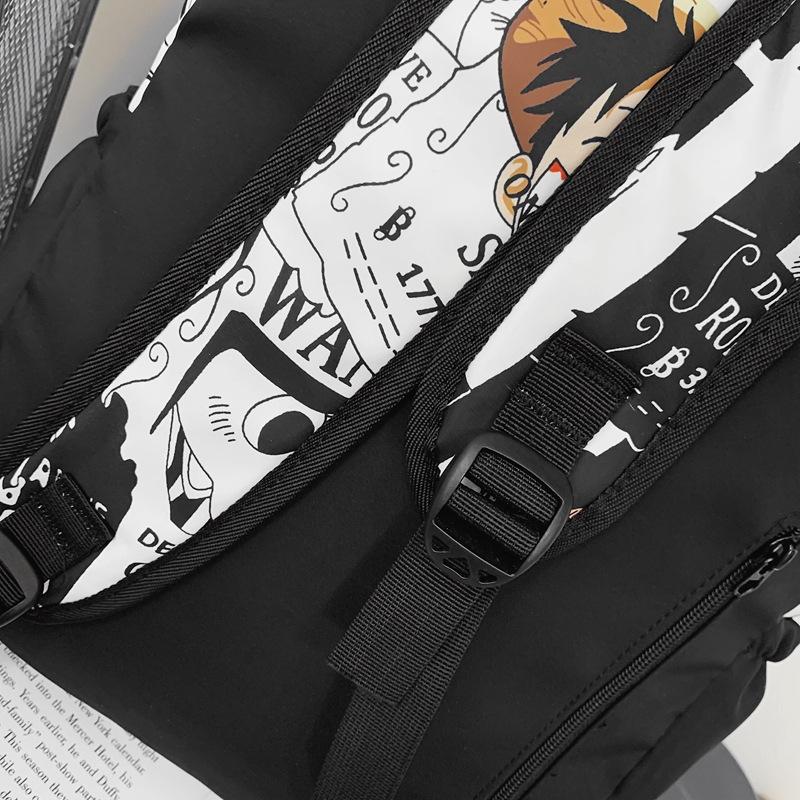 Street Trend Printed Graffiti Student Schoolbag Super Cool Anime Boy Backpack Large Capacity Casual Backpack
