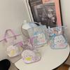 24 cute handbags cartoon simple beach bag transparent girl heart jelly bag