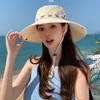 Adjustable Wide Brim Sun Hat Solid Color Fisherman Sunshade Cap Vintage Western Cowboy Hat  Woman