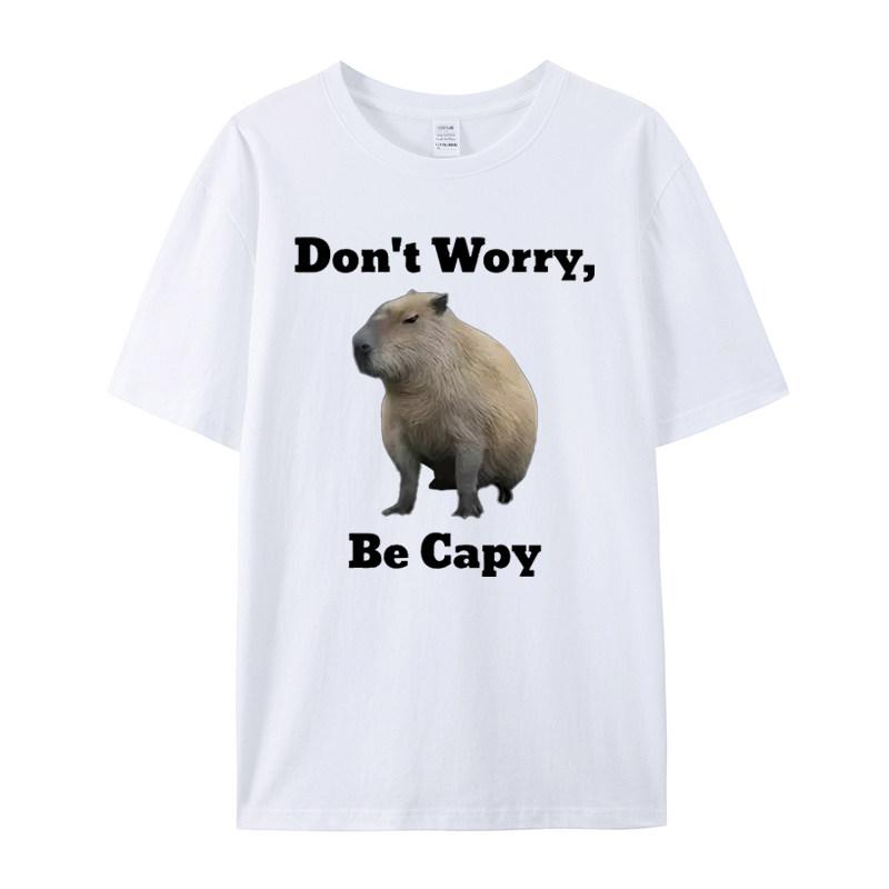 2025 Summer Trend Crew Neck T-shirt, Beaver, Men and Women Can Loose and Versatile Short Sleeve