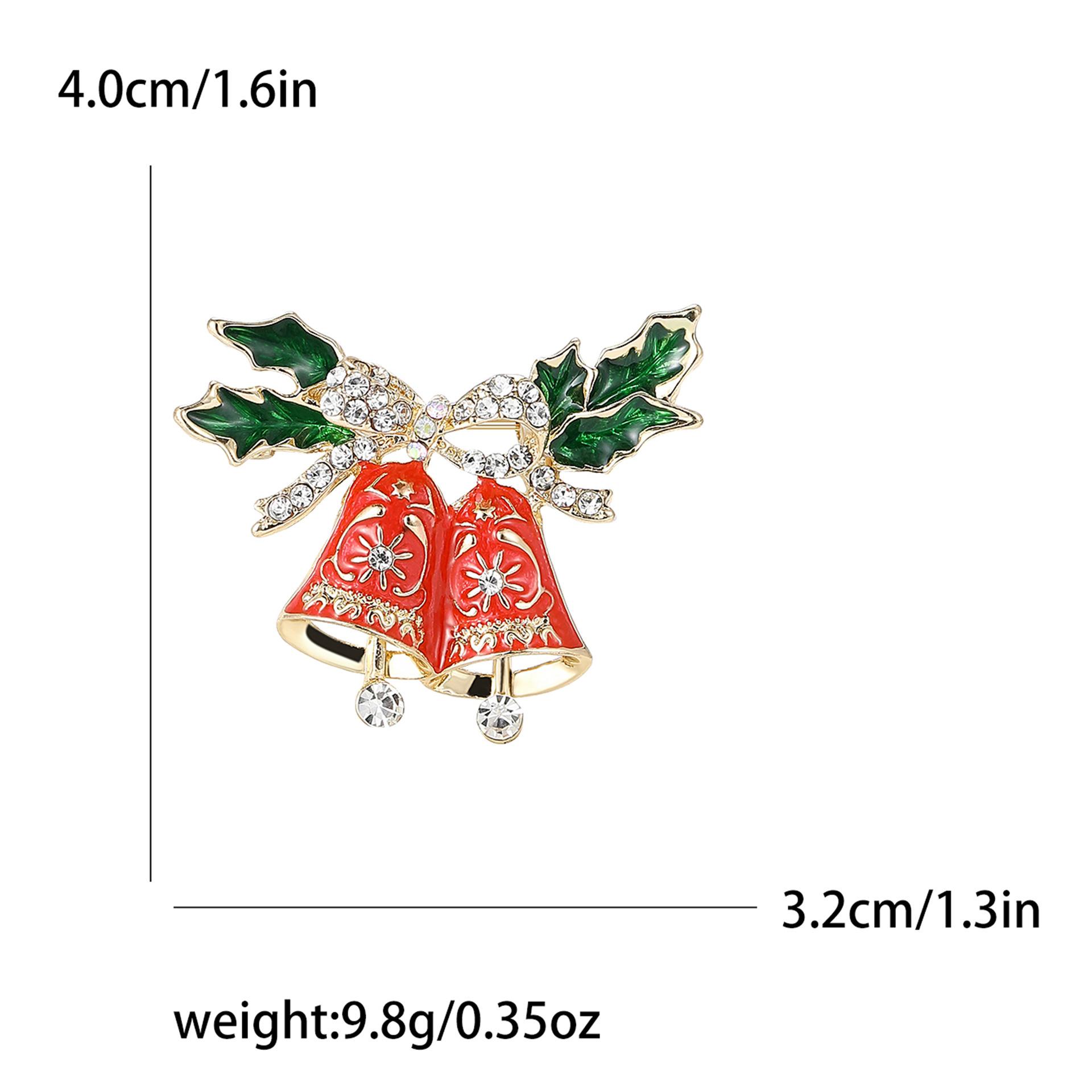 

Изящная эмалевая брошь в виде рождественского колокольчика из сплава, атмосфера, креативный мужской и женский костюм, украшение на корсаж, булавка