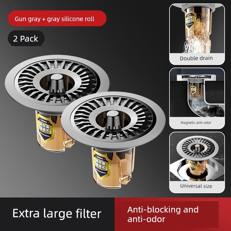German Quality Floor Drain Deodorizer, Universal for Bathrooms, Internal Core Sealing Cover, Anti-Insect, Anti-Odor Device for Sewer Pipes