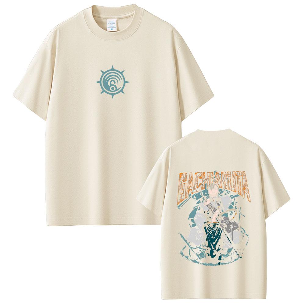 Hot Anime Gachiakuta Zanka Merch T Shirts Unisex Women Fashion Cosplay Oversized Streetwear Unisex High Quality Soft Cotton T-shirt
