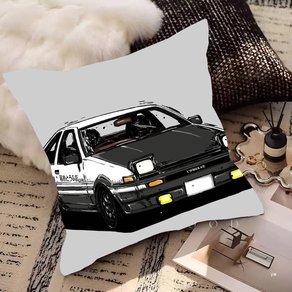 Anime Initial D Pillow Case Fashion Square Pillowcase Bedroom Sofa Room Ins Decoration Leisure