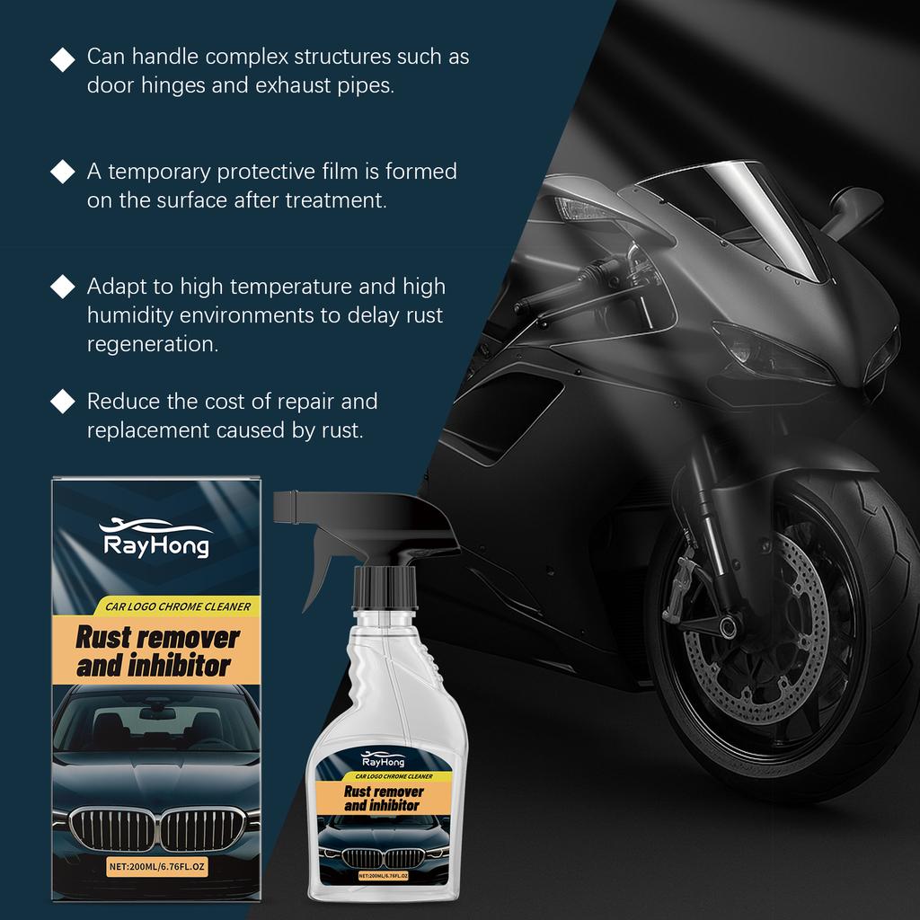 Rust Inhibitor Spray Iron Powder Remover Multipurpose Metal Polishing Refurbish Repairing Rust Stains Auto Tire Hub Care