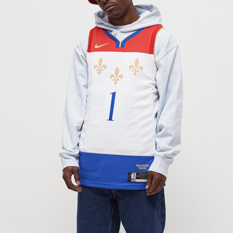Nike NBA New Orleans Pelicans Zion Williamson No. 1 Moisture-Wicking Basketball Jersey, Swingman Edition, 2020-2021 Season Men Jersey White CN1747-105