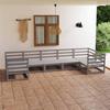 VidaXL Solid Pine Wood Garden Lounge Set 7 Pcs Patio Furniture Garden Furniture Terrace Furniture Furniture Set 3076251