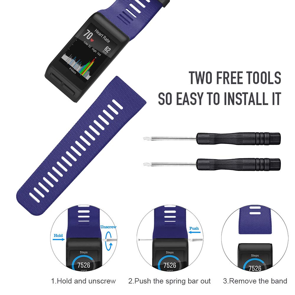 Soft Silicone Watch Strap For Garmin Vivoactive HR Bands Silicone Replacement Bracelet for Vivoactive HR Bracelet Bandje