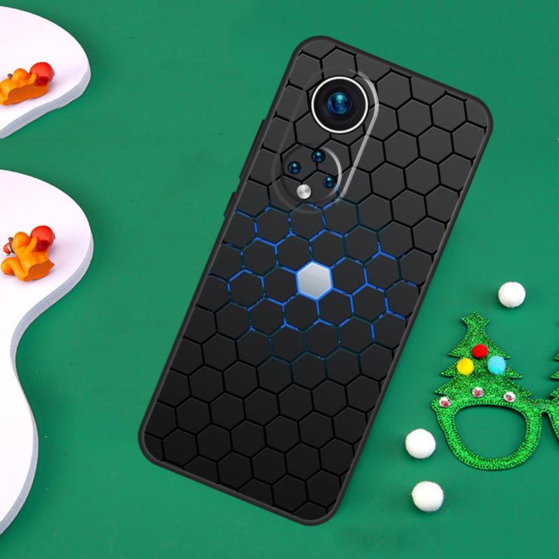 3D Hexagonal Lights Case For Honor Magic 7 5 6 Lite 50 70 90 200 Pro X9c X9b X9a X8a X7a X6a X8 X9 X8b Cover