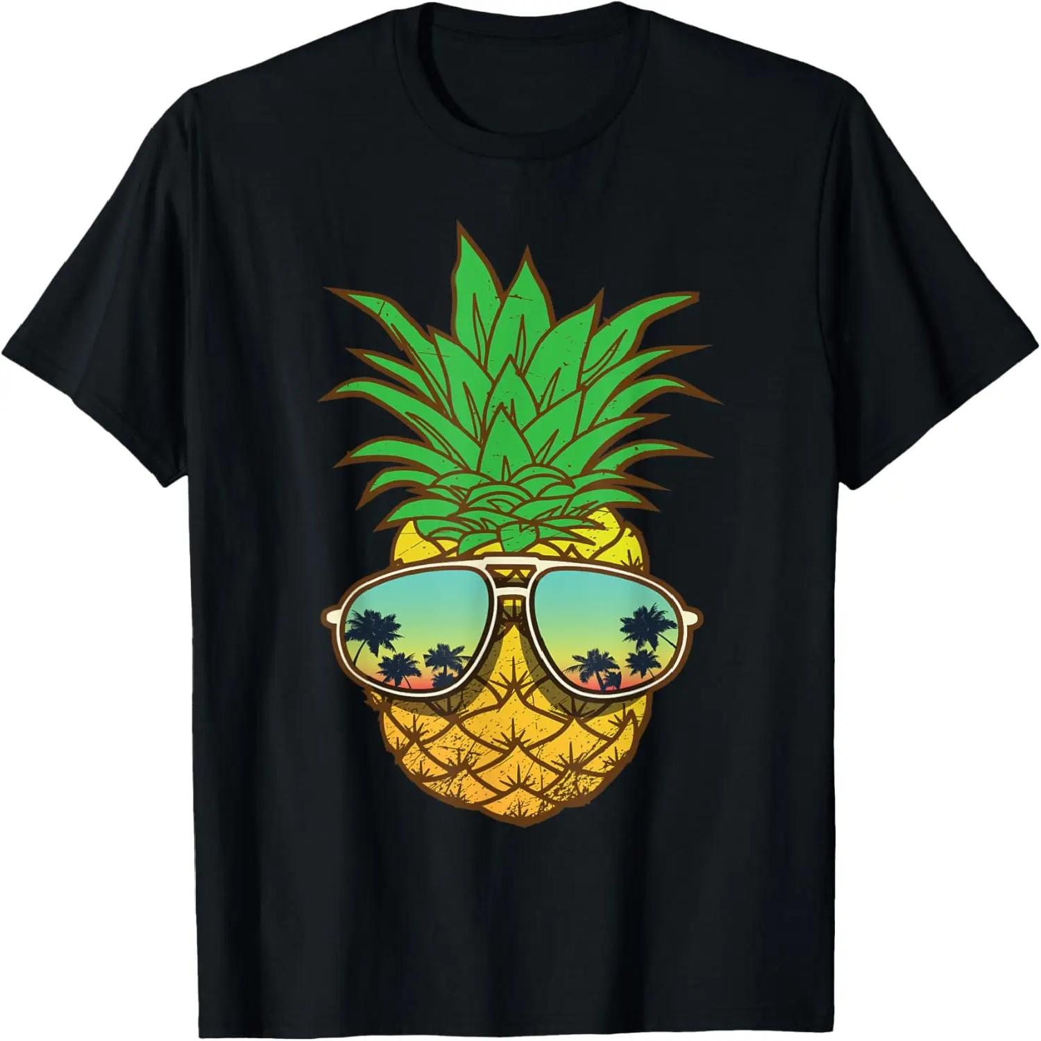 Pineapple Sunglasses Funny Pineapple T-Shirt XXXXXL чёрный