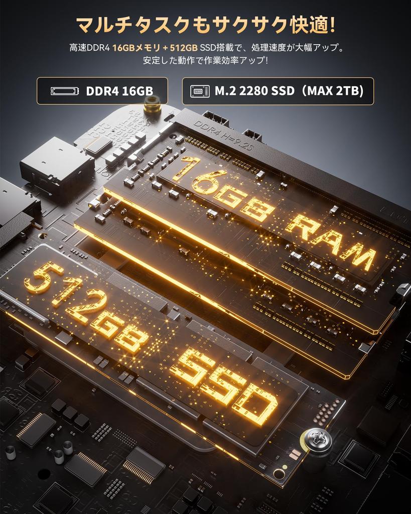 NiPoGi Mini PC New Intel N95 Mini Windows 11 16GB DDR4 512GB SSD Up to Mini PC with Multiple LAN [2025 Model, Industry's Smallest] PC, Pro, + (PCle