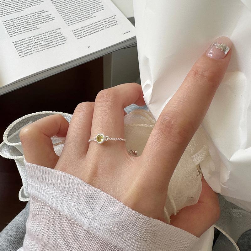 

Регулируемое женское стильное красочное кольцо с цирконом для модных образов J4070