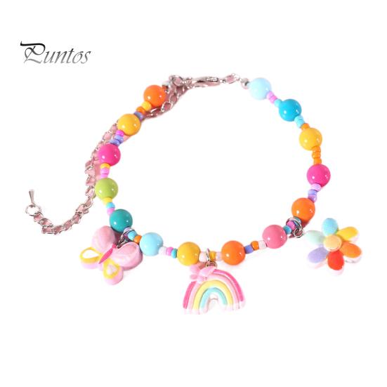 

Ошейник для домашних животных изысканное мастерство ожерелье принцессы для собак регулируемое красочное ожерелье с котом ювелирные изделия товары для домашних животных S Rainbow