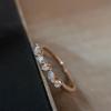 S925 Gold-Plated Sterling Silver Square Diamond Women's Ring