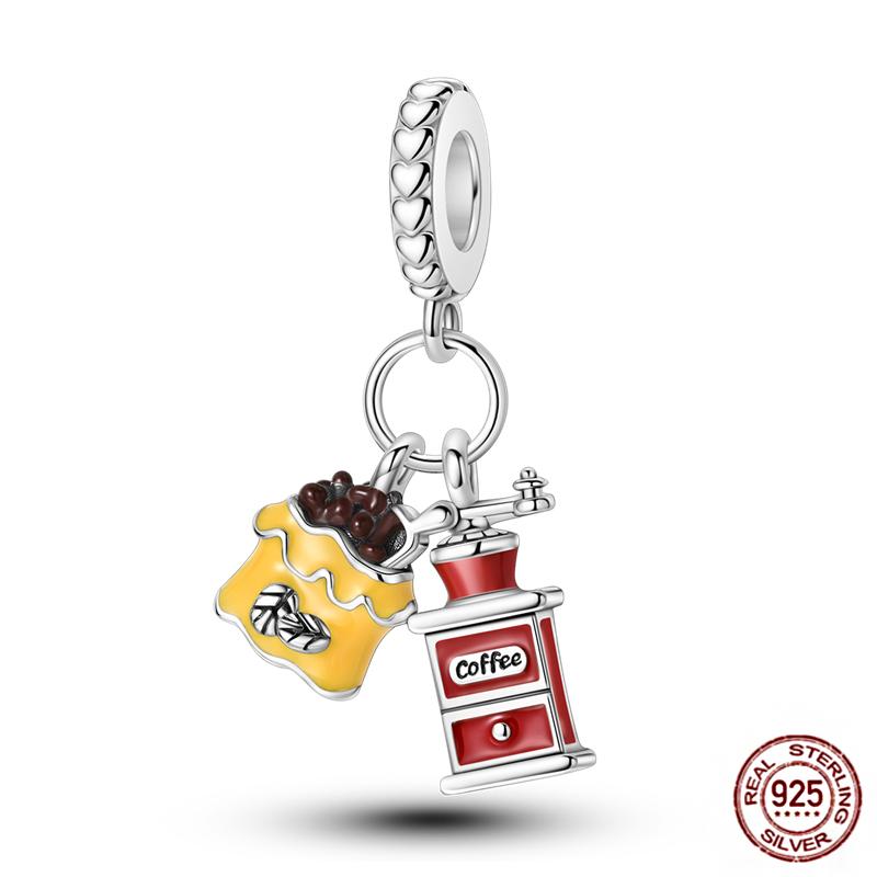 Daily Articles Copper Pink Perfume Charms Camera Dumbbell Smart Watch Beads Fit Original Bracelets Diy Jewelry Gift