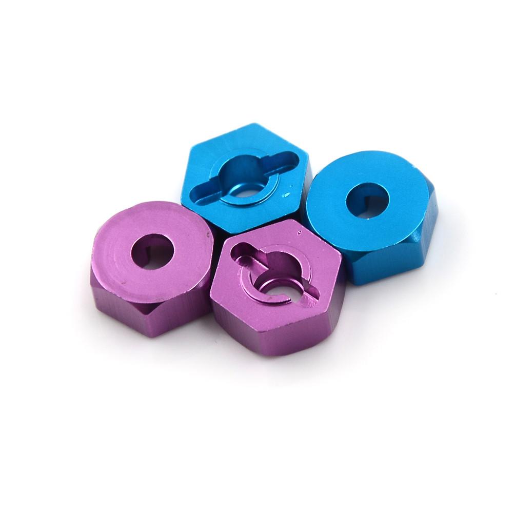 4pcs Aluminum Wheel Hex Nut With Pins Drive Hubs Upgrade Parts For Car Himoto 12MM 4P HSP 4WD RC 102042 1/10 Play Entertaining Safe Kid Friendly Fun