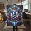 Chelsea FC logo Print FlAannel Blanket, High quality Comfortable for All Seasons, Home Decor, Warmth and Comfort