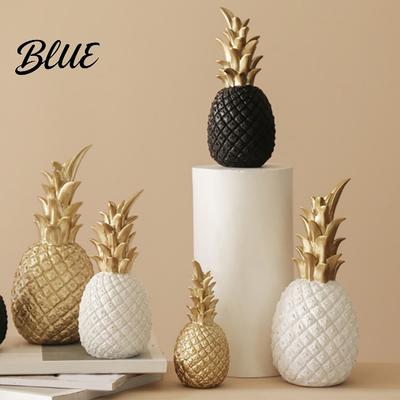 Decorazione Ornamentale Ananas in Resina Figura Decorativa Solida Dipinta a Mano Stile Moderno Set Stratificato per Casa Soggiorno Ingresso Esposizione Durevole