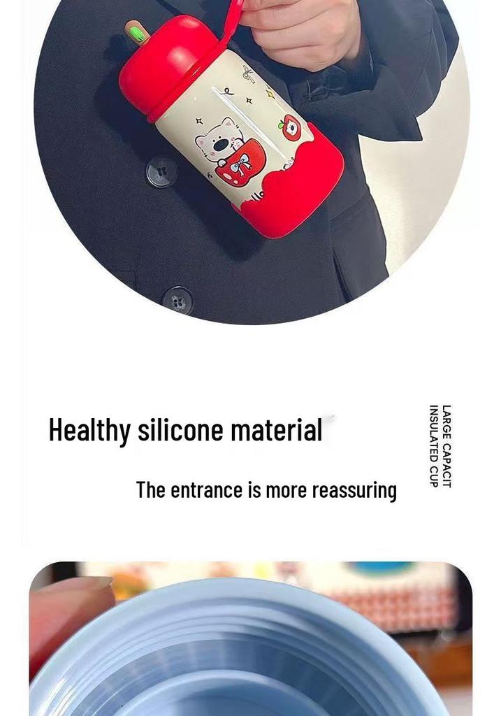 Cartoon Apple 316 Stainless Steel Mini Insulated Thermos Cup