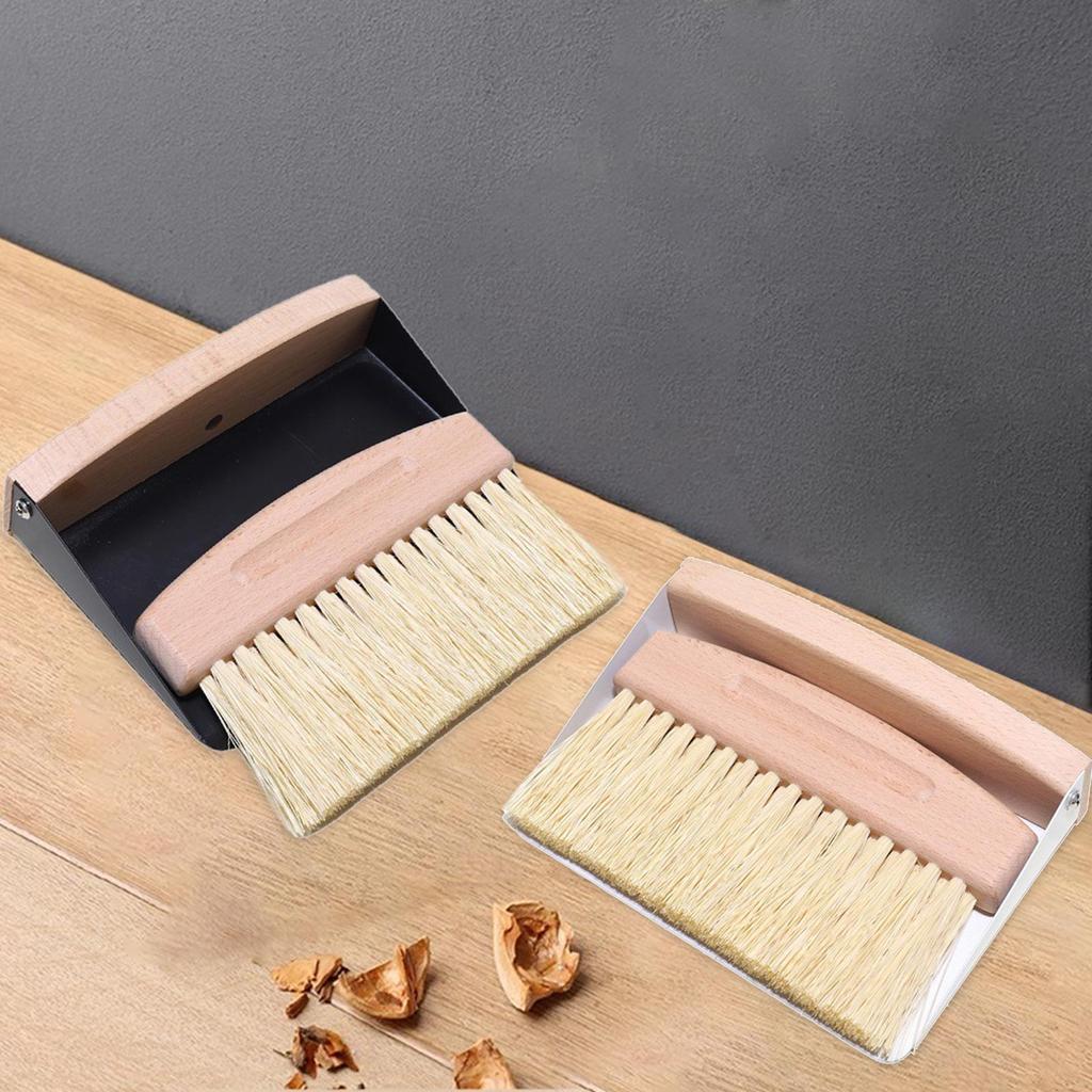 Kompaktowy Zestaw Bukowy Miotła i Szufelka Wydajne Narzędzie Czyszczące ze Szczotką z Naturalnego Sizalu dla Wygodnego Przechowywania