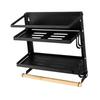 Fridge Storage Rack Cling Film Bag Hanger Multifunction Wall Hanging Condiment Kitchen