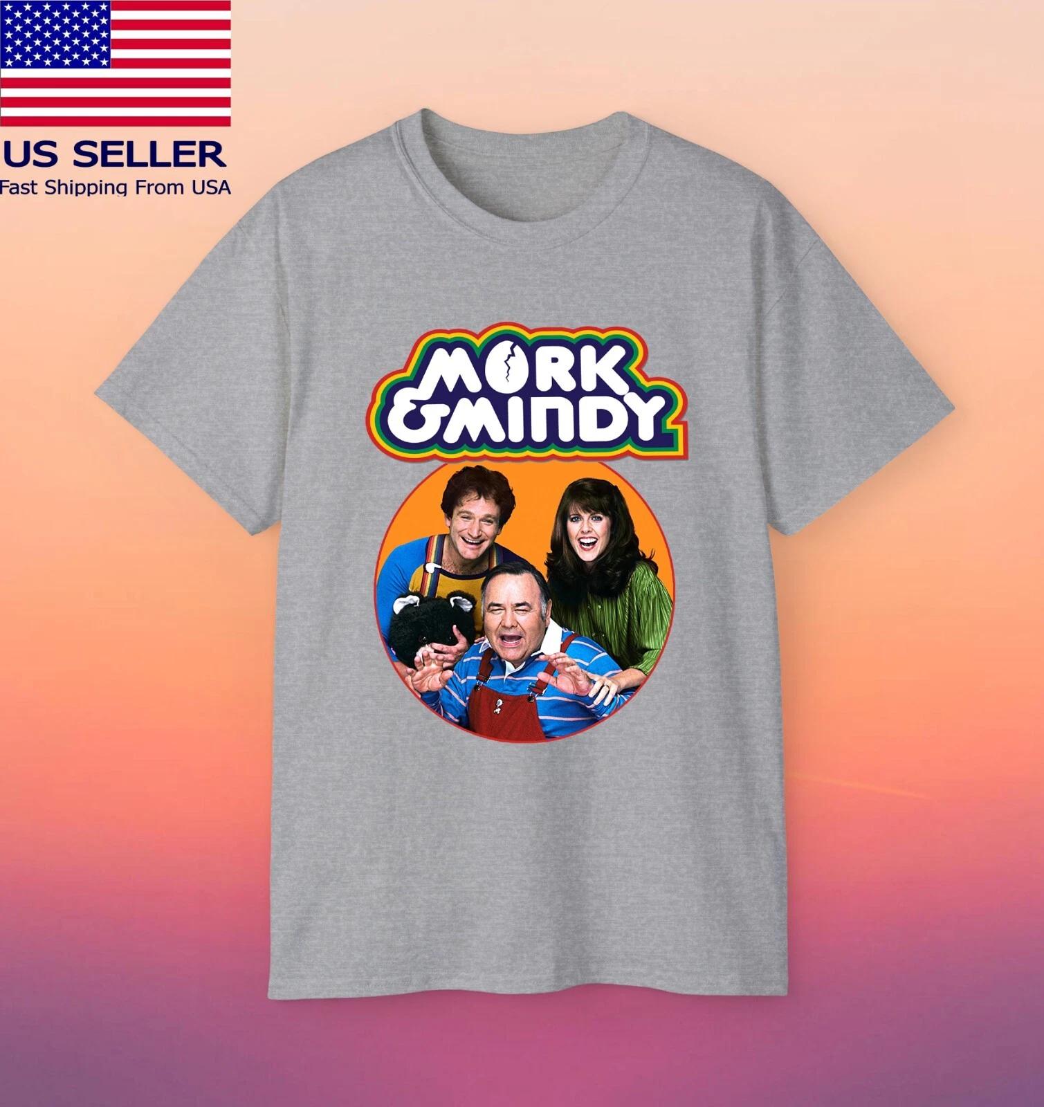 Mork & Mindy Movie TV SHow Men s Grey Size S-5XL S
