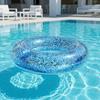 Transparent Swim Ring Kids Adults Inflatable Leakproof Thickened PVC Swimming Ring Summer Outdoor Pool Beach Party Float Tube
