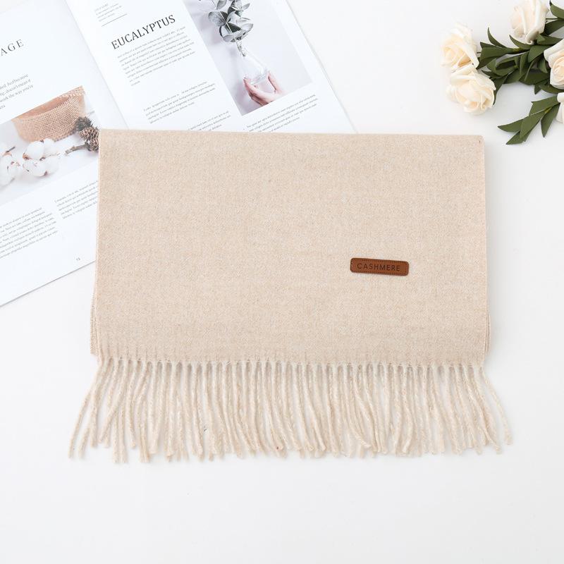 Podzimní a zimní nový šátek dámský zesílený imitace kašmíru všestranný studentský šál dlouhý kostkovaný šátek