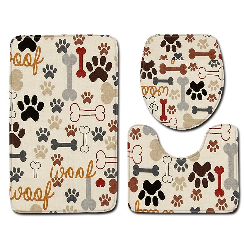 Toilet Toilet Floor Mat Carpet Three-Piece Bathroom Non-Slip Mat