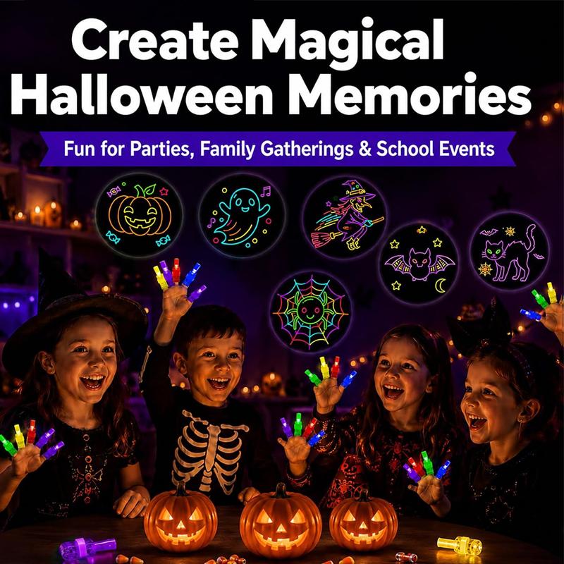 4/12 buc Lumini LED pentru Degete de Halloween Favors Neon pentru Petrecere Strălucesc în Întuneric Accesorii Petrecere Rave Umpluturi Pungi Cadou Premii Cutie