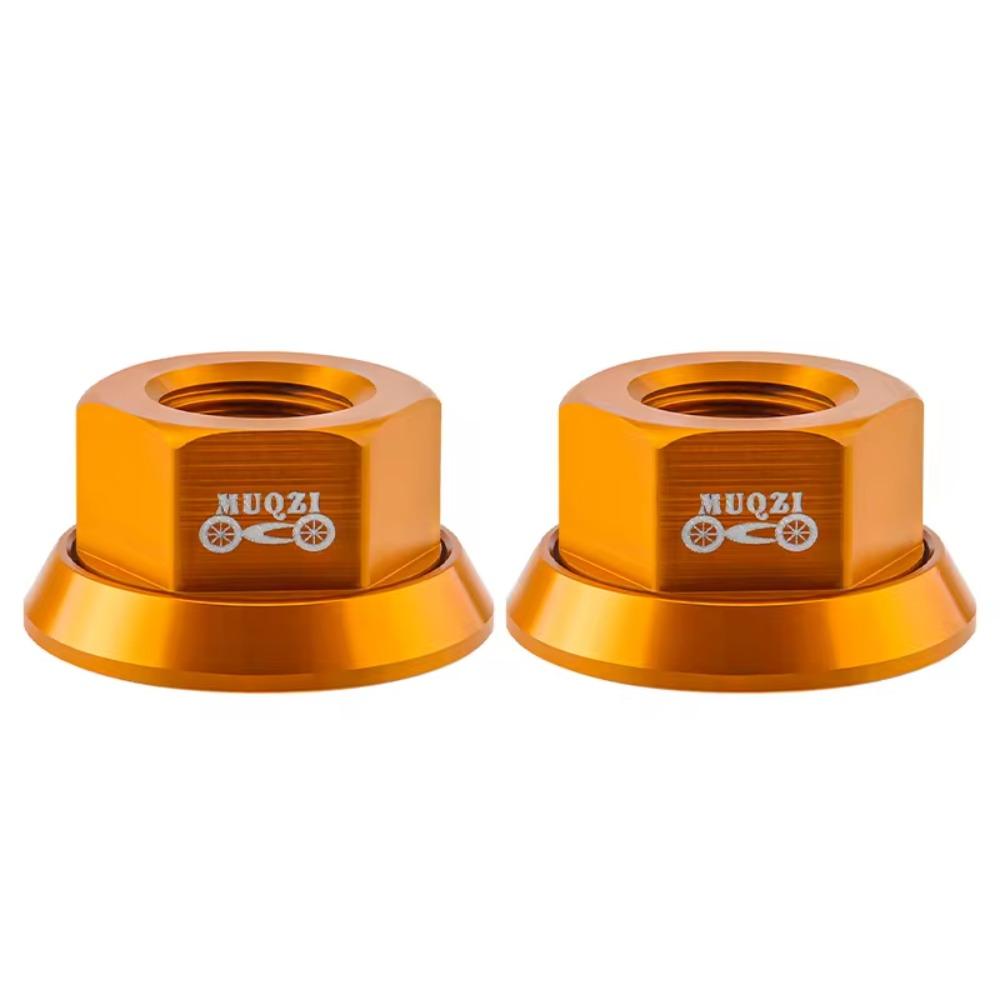 2pcs 3/8 Bicycle Hub Nut Aluminum Alloy High Strength Rear Axle Screw Anti-rust M10 Bike Accessories Cycling