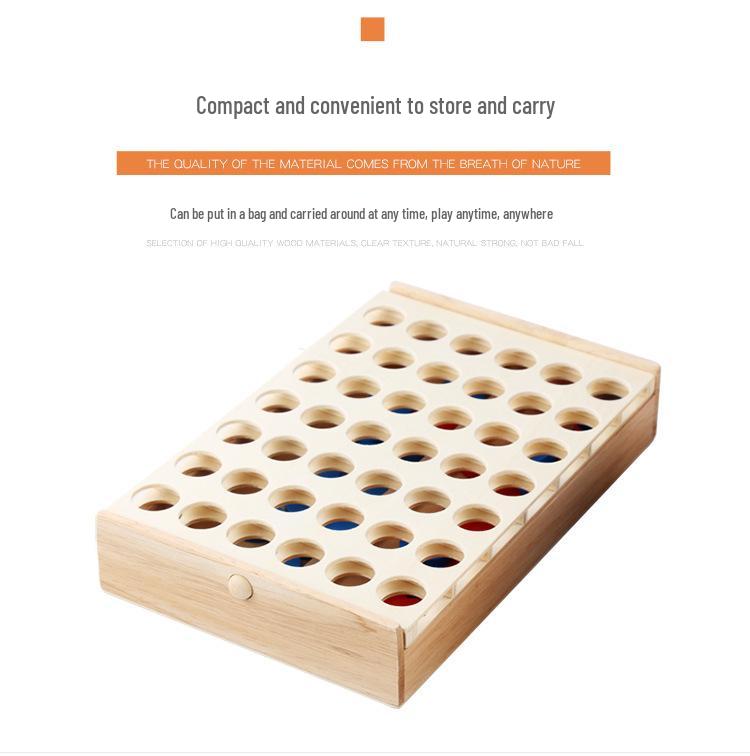 Dinosaur 3D Four-in-a-Row Wooden Puzzle Game for Kids