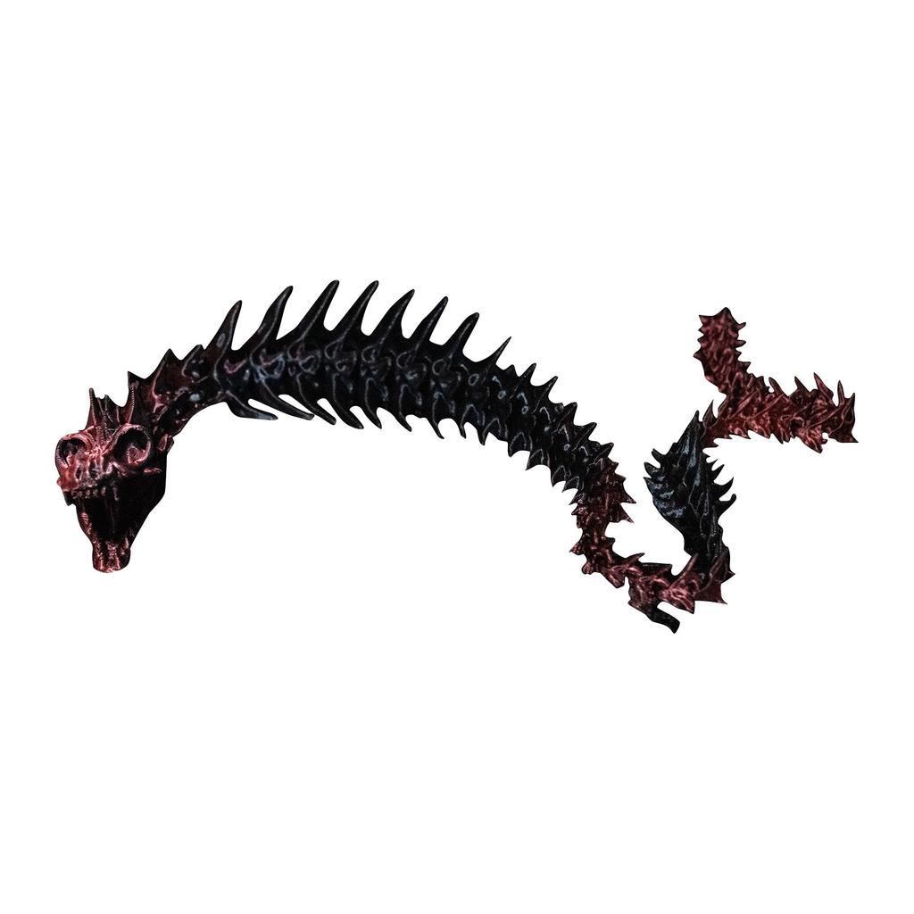 3D Printed Movable Snake Bones, Animal Bones Toys, Home, Room, Car Decoration, Desktop Ornaments, Joints Can Move, Cool 3D Printed Snake Bones Toys