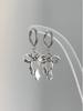 Y2K Vintage Butterfly Bow Huggie Earrings, Sweet & Cool Drop Hoop Earrings