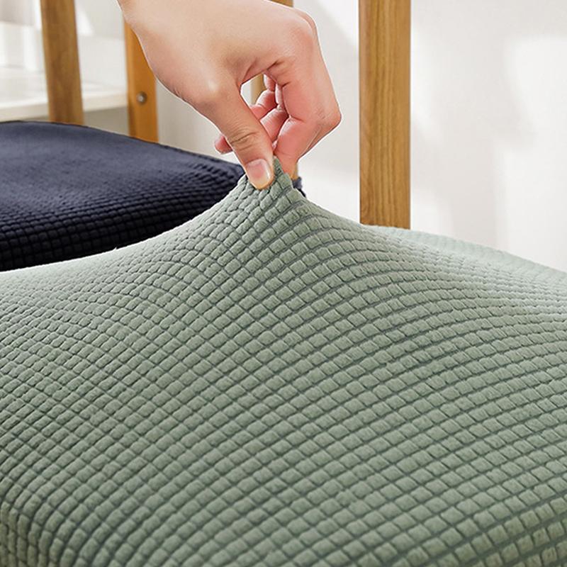 Stretch Chair Seat Covers Chairs Removable Washable Anti-Dust Upholstered Dining Room Seats Protector Cushion Slipcovers&